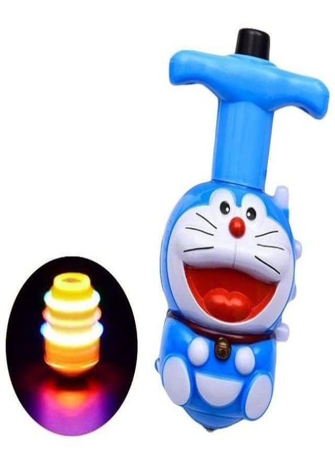 ELETO Doremon Spinning Top Magic Latto Toy with LED Lights & Music | Flashing Plastic Lattoo Laser Top | Non-Toxic Safe Spinning Toy for Kids (DORE-SPIN-PAC-01) - Image 1